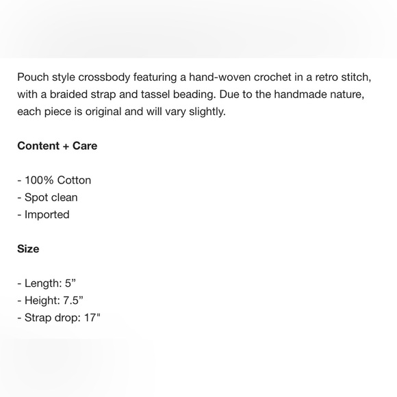 Urban Outfitters Granny Crochet Shoulder Bag NEW - Picture 9 of 9